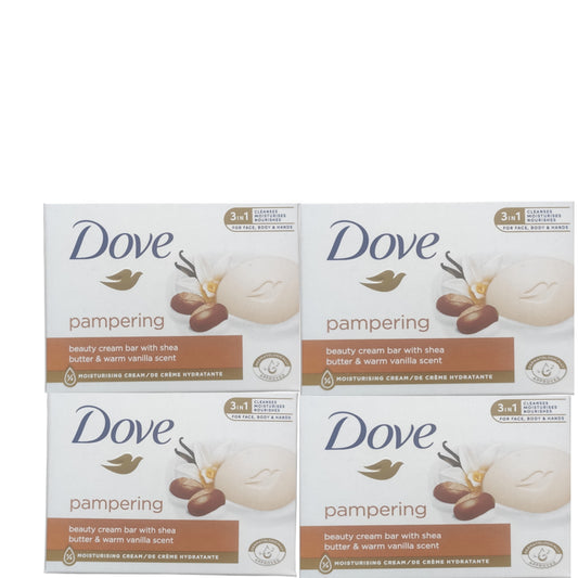 Pachet 4x Săpun solid Dove Pampering with Shea Butter&Vanilla, 90g
