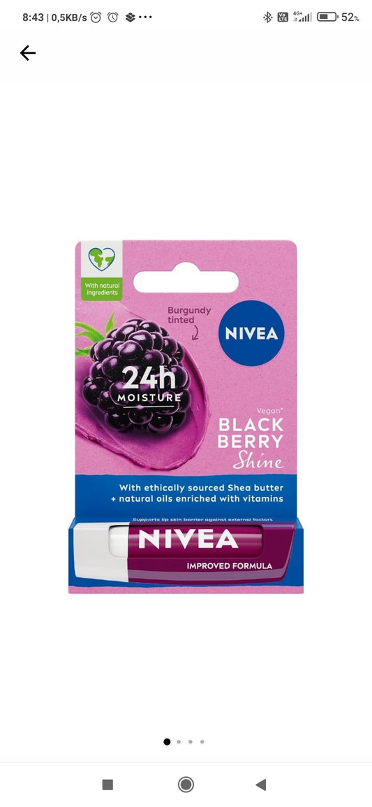 Balsam de Buze Nivea Blackberry 4,8g
