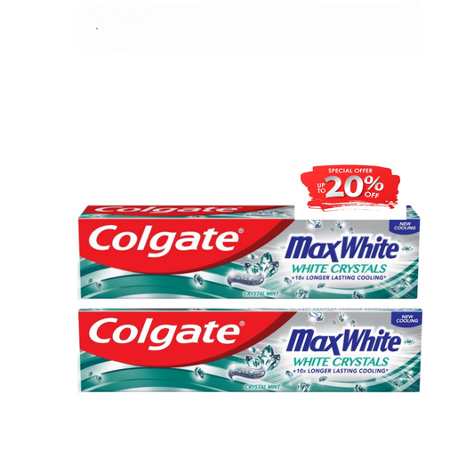 Pachet 2*Pasta de dinti Colgate Max White Crystals,100ml