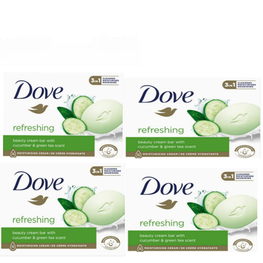 Pachet 4X Săpun solid Dove Go Fresh Castravete, 90g