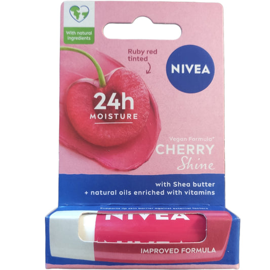 Balsam de Buze Nivea Lip Care Cherry Shine, 4,8g
